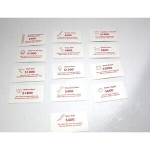 Operation Board Game Replacement Parts Specialist Cards You Pick Hasbro